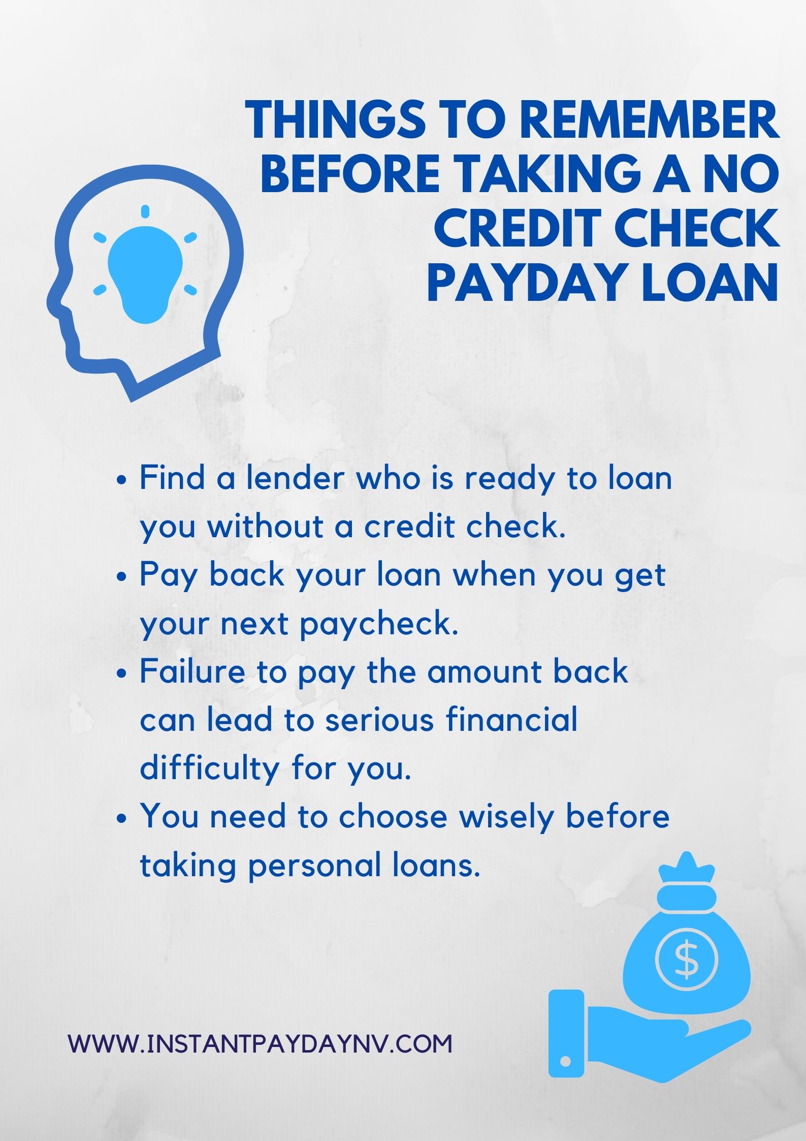 Things to remember before taking a No Credit Check Payday Loan
