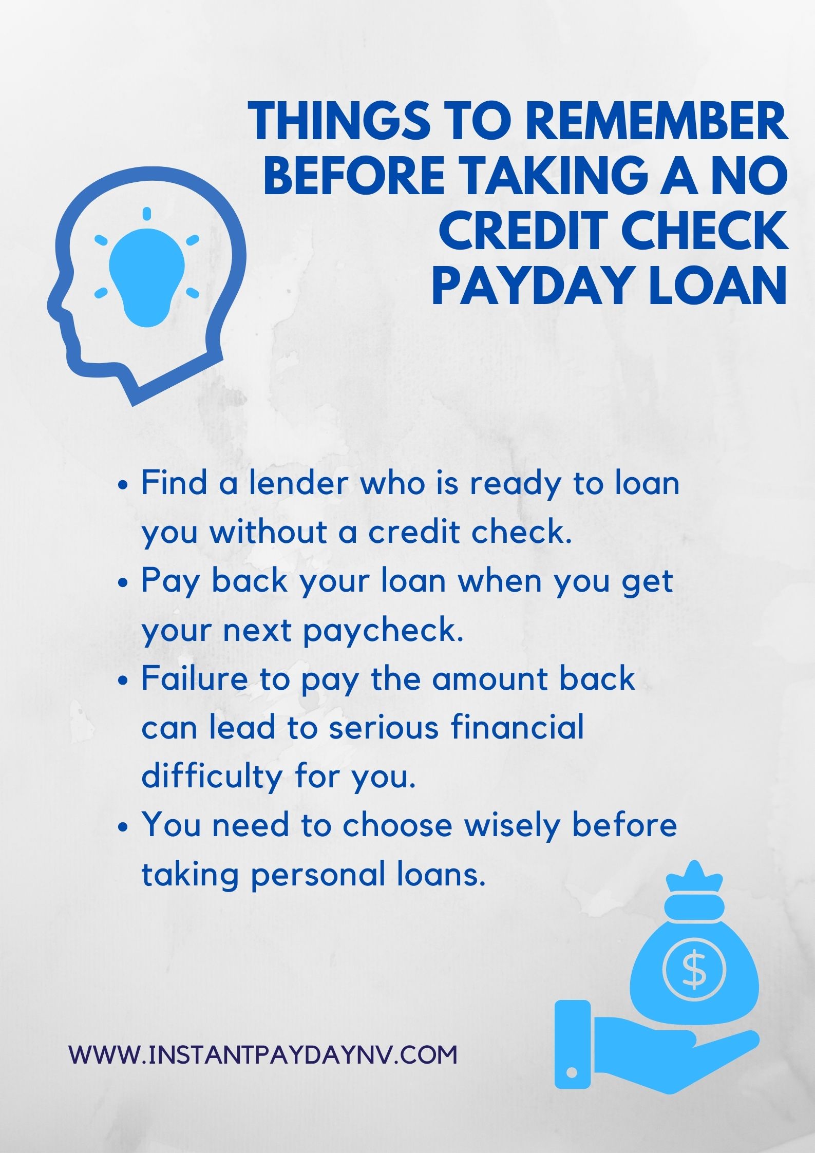 Things to remember before taking a No Credit Check Payday Loan