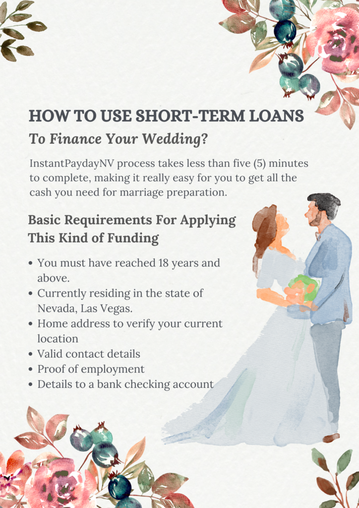 How to Use Short-Term Loans to Finance Your Wedding?